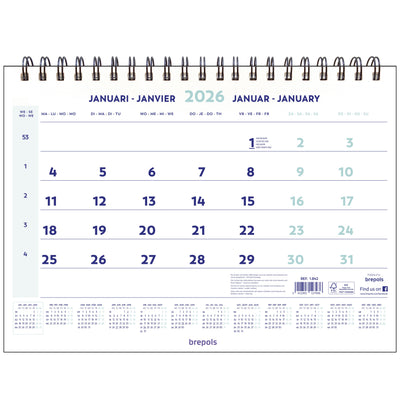 Brepols -  1-maandskalender 2027  43x31.5cm