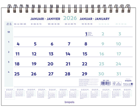Brepols - 1-Monatskalender 2026 43x31,5cm