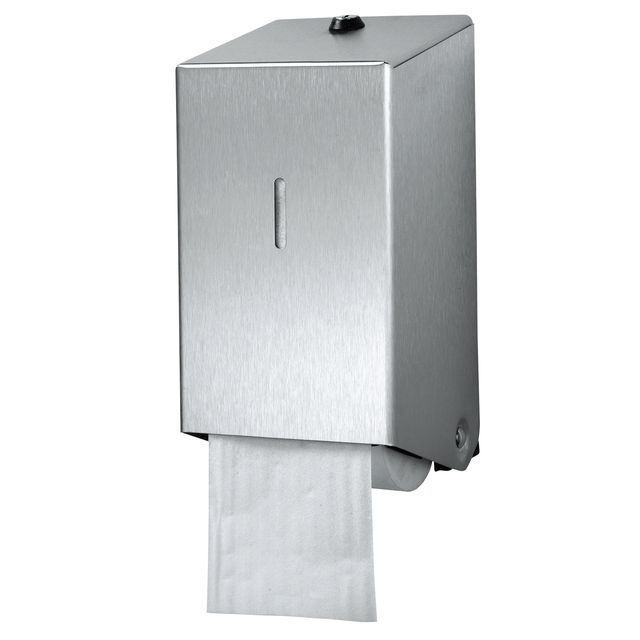 Euro Products - Distributeur de papier toilette Produits système rouleau duo argent 438001