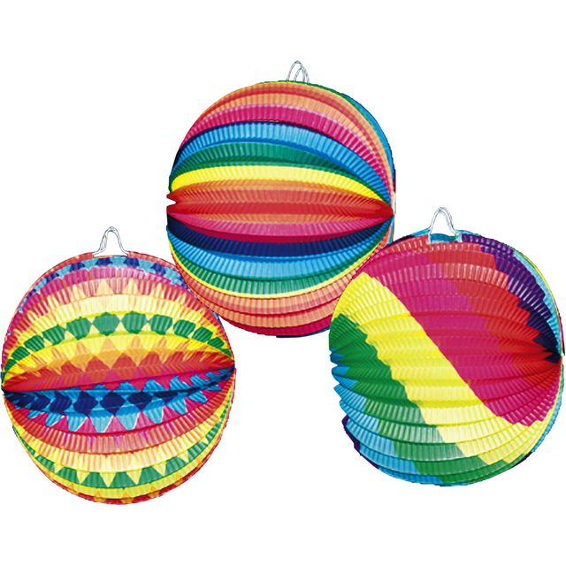 Haza - Lanterne boule 23cm assortie | 5 pièces