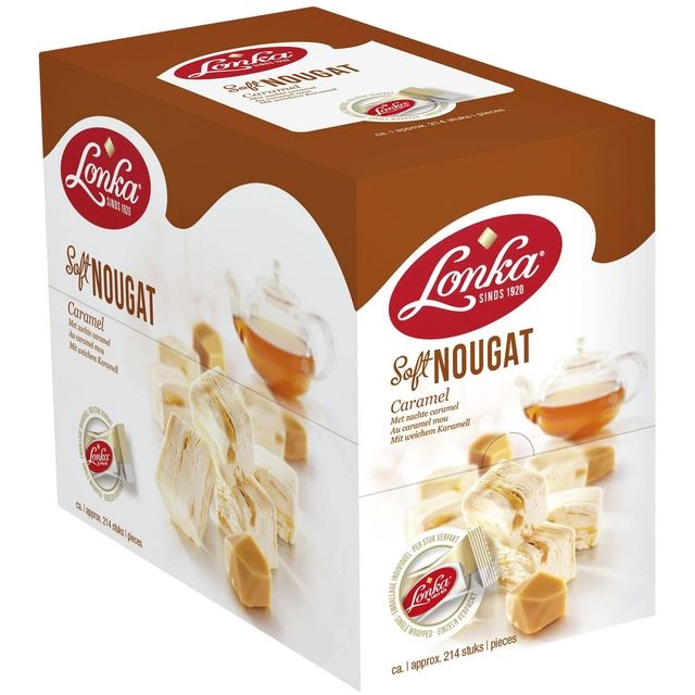 Lonka -  Nougat  caramel doos 214 stuks