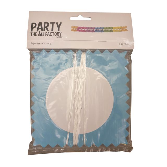 Haza - Fête de banderoles en papier 6 m | 5 pièces