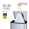 EKO - Sac poubelle MDPE type E avec cordon 55x70cm 25-35L blanc rouleau de 12 pièces