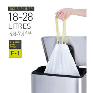 Eko -  Afvalzak  mdpe type f1 trekb 49x68cm 18-28l wit