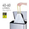 Eko - Sac poubelle MDPE type F avec cordon 64x75cm 40-60L blanc rouleau de 12 pièces