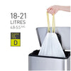 EKO - Sac poubelle MDPE type D avec cordon 55x55cm 18-21L blanc rouleau de 20 pièces