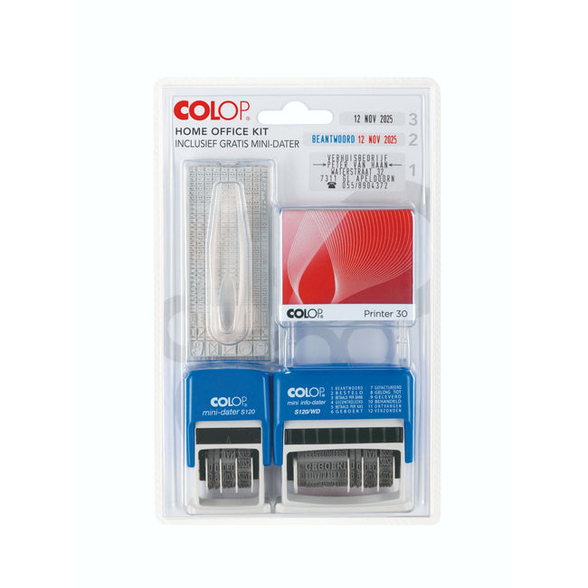 Colop - Set de tampons bureau à domicile 3 pièces