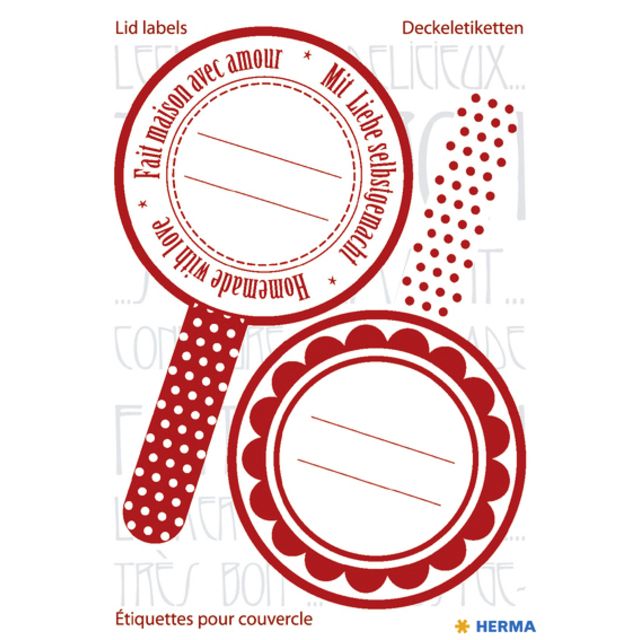 HERMA - Etikett 15446 Küche im neuen Look rot