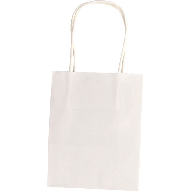 Folia Paper - Sac avec anse Folia papier kraft 110gr 12x15x5.5cm 20 pièces blanc