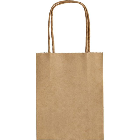 Folia Paper - Sac avec anse Folia papier kraft 125gr 12x15x5.5cm 20 pièces naturel