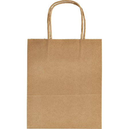 Folia Paper - Sac avec anse Folia papier kraft 125gr 18x21x8cm 20 pièces naturel