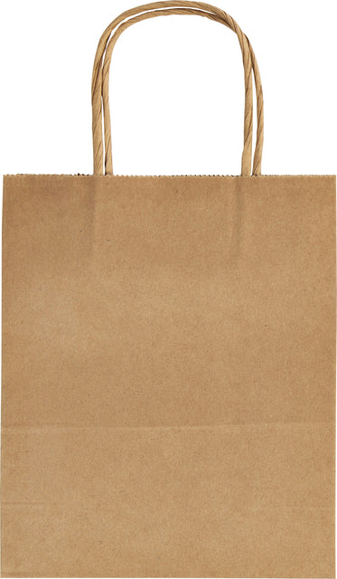 Folia Paper - Sac avec anse Folia papier kraft 125gr 18x21x8cm 20 pièces naturel