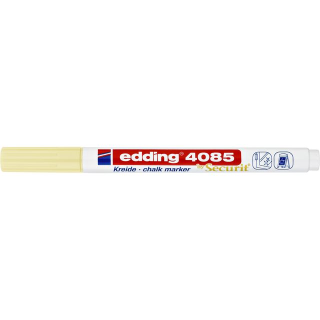 Edding – Kreidemarker 4085, rund 1–2 mm, pastellgelb