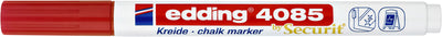 Edding - Marqueur à craie 4085 par rond 1-2mm rouge | 10 pièces