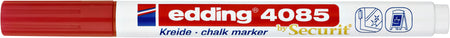 Edding - Marqueur à craie 4085 par rond 1-2mm rouge | 10 pièces