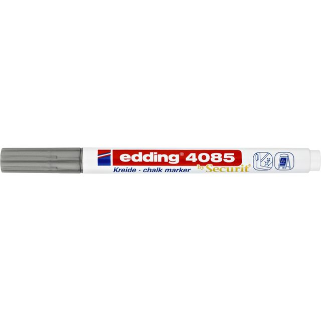 Edding - Marqueur à craie 4085 par rond 1-2mm argent | 10 pièces