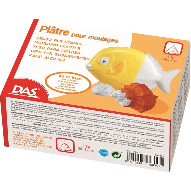 DAS - Poudre de plâtre 1000 grammes blanc