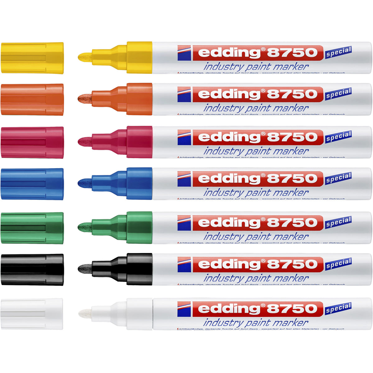 Edding - Paintmarker 8750 industrie 2-4mm noir | 10 pièces