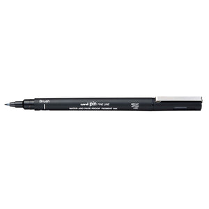 Uni-ball -  Fineliner pin brush f zwart | 12 stuks