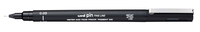 Uni -Ball - Uni Pin Fineliner, point rond, 0,03 mm, noir