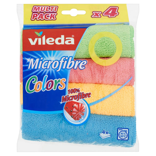 Vileda - Chiffons en microfibre paquet de 4 | 10 pièces