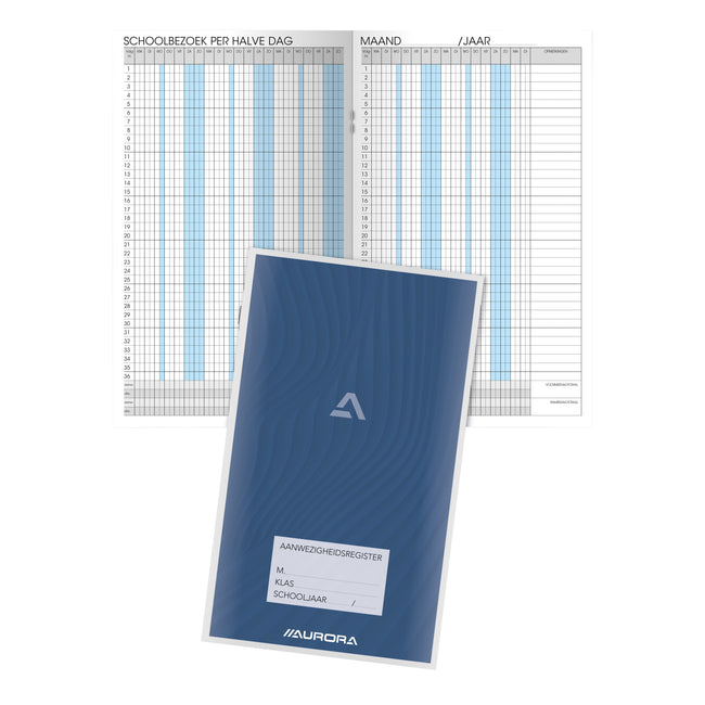 Aurora - Anwesenheitsliste 155x260mm Niederländisch 56 Seiten | 25 Stück