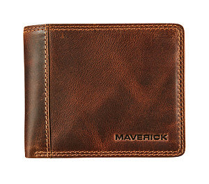 Maverick - Wallemee le compact d'origine avec un changement de cuir RFID de course.