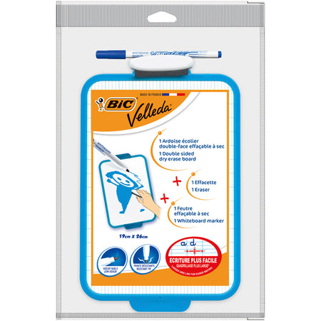 BIC - Tableau blanc Velleda 19x26cm avec marqueur et gomme