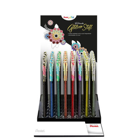 Pentel - Gel Writer K110 Double médium métallisé assorti 8 couleurs | 48 pièces