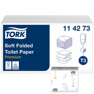 Tork - Papier toilette T3 plié 2 couches 110x190mm blanc 114273 | 42 pièces