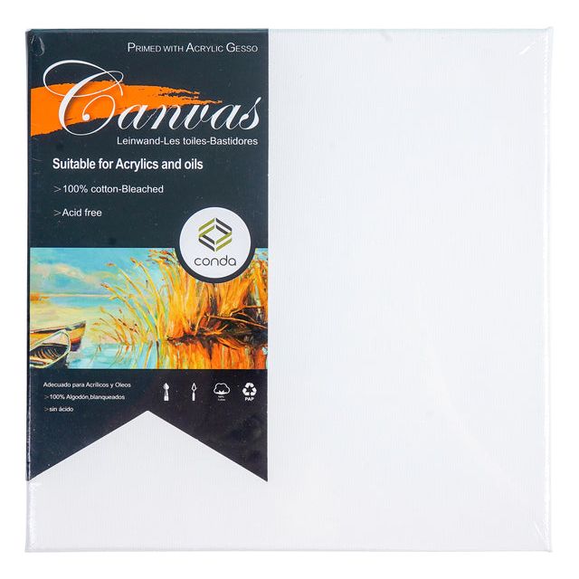 Conda - Canvas conda 20x20cm toile blanchie | 20 pièces