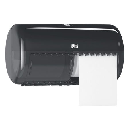 Tork - Toilettenpapierspender T4 Elevation Duo schwarz 557008 | 160 Stück