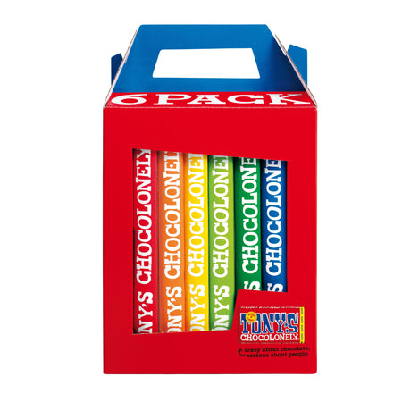 Tony's Chocolonely - Chocolat Rainbowpack Classic 6 barres de 180gr