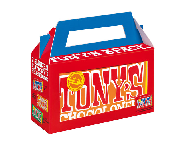 Tony's Chocolonely -  Chocolade tony chocolonely rainbowpck 3 repen | 8 stuks
