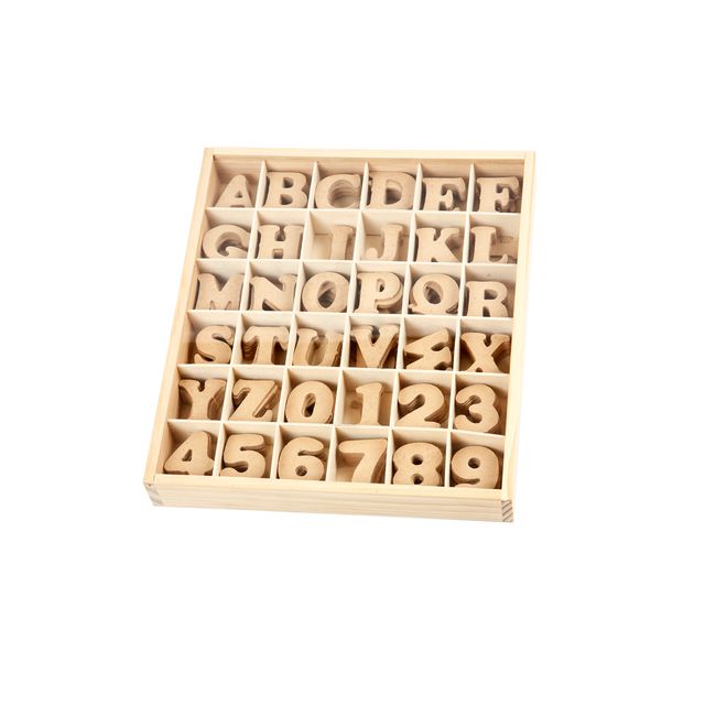 Creotime - Buchstaben und Zahlen Creativ Company 4cm 288 Stück MDF