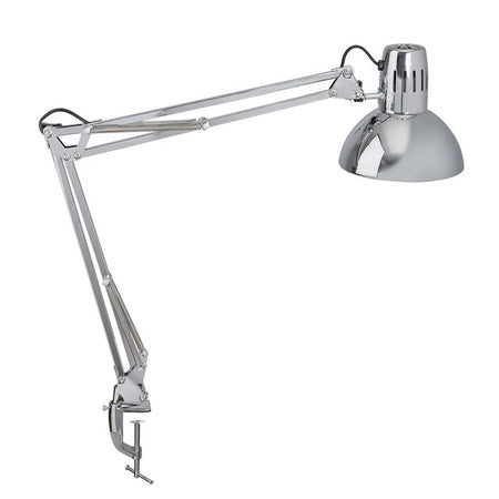 MAUL - Lampe de bureau d'étude avec pince de table chrome excl. Lampe LED | 12 pièces