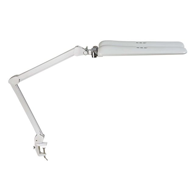 MAUL - Lampe de travail Craft duo LED pince de table dimmable blanc