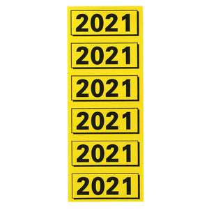 Elba -  Rugetiket  2021 geel met zwarte opdruk 120st | 100 stuks