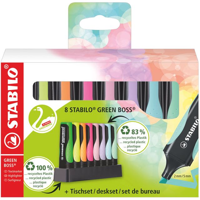 Stabilo - Markeerstift green boss bureauset 6070/8 | 5 stuks