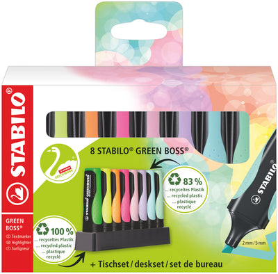 Stabilo - Surligneur GREEN BOSS 6070/8 ensemble de bureau assorti pastel de 8 pcs | 5 pièces