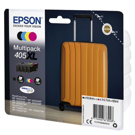 Epson - Cartouche d'encre 405XL T05H64 noire + 3 couleurs