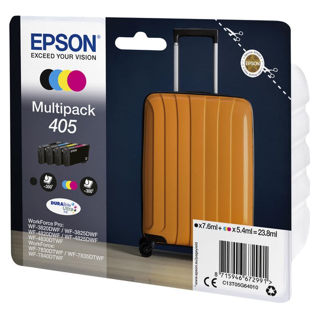 EPSON - CARTRIDE À L'ENK 405, 300 - 350 pages, OEM C13T05G64010, 4 couleurs