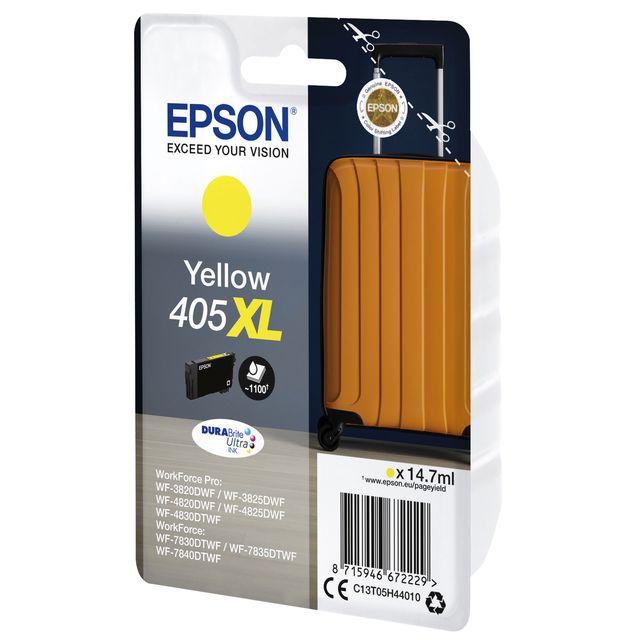 Epson -  Singlepack Yellow 405XL DURABrite Ultra Ink