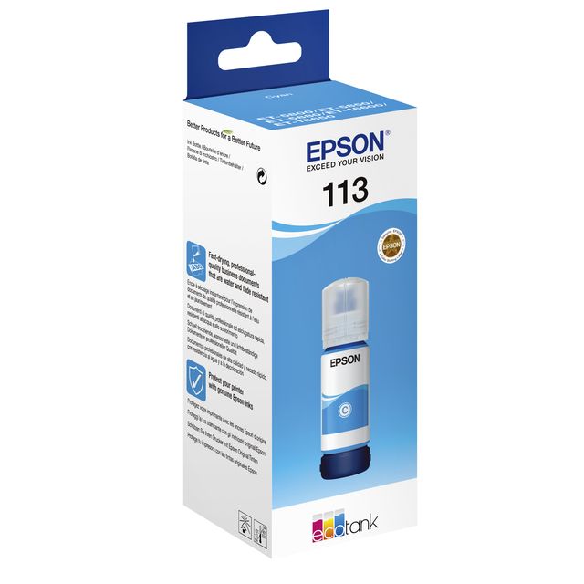 Epson -  113 EcoTank Pigment Cyan ink bottle
