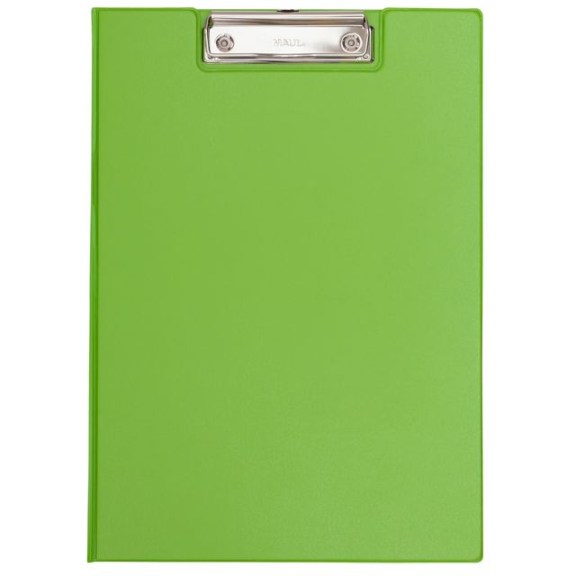 MAUL - Porte-bloc A4 portrait avec passant pour stylo PVC vert fluo | 12 pièces