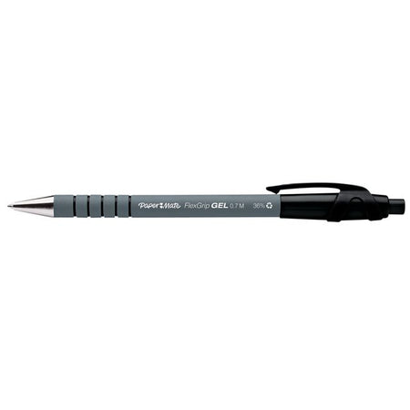 Paper Mate -  Gelschrijver papermate flexgrip m zwart | 12 stuks