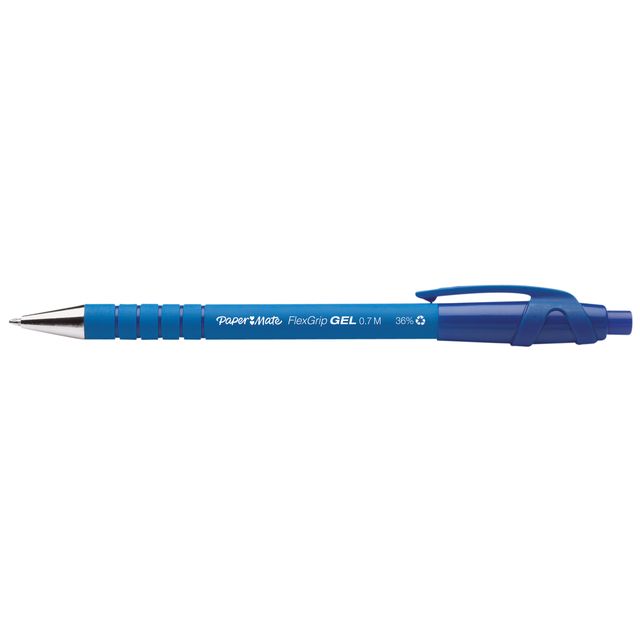 Paper Mate -  Gelschrijver papermate flexgrip m blauw | 12 stuks