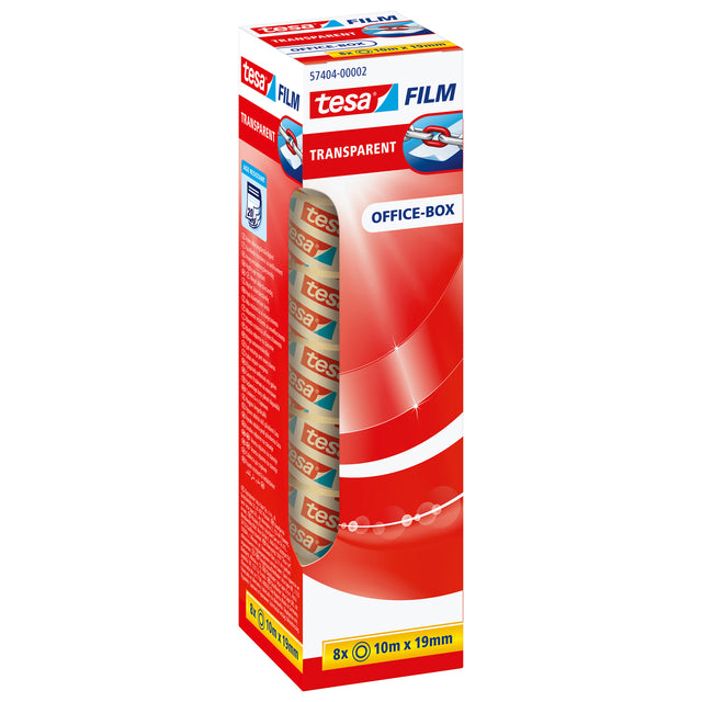 Tesa -  Plakband film 10mx19mm transparant 8 rol