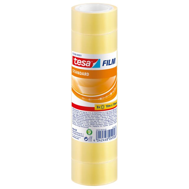 Tesa -  Plakband film standaard 10mx19mm tr 8 rol