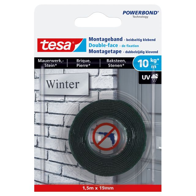 Tesa - Montagee ® Powerbond Ziegel doppelseitig 1,5mx19mm